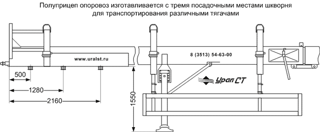 Схема опоровоза полуприцепа